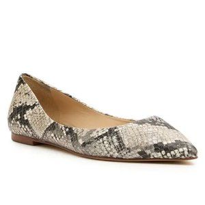 Botkier Annika Grey/Silver Snake Embossed Flats Size 9 *NWOB*